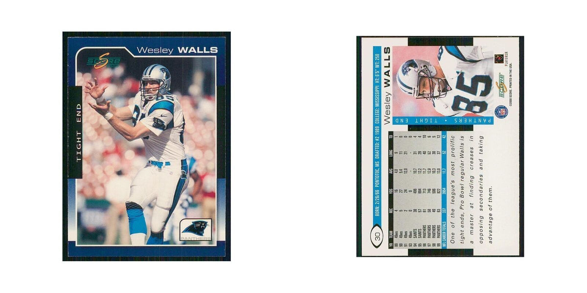 2000 Score Wesley Walls Panthers #30