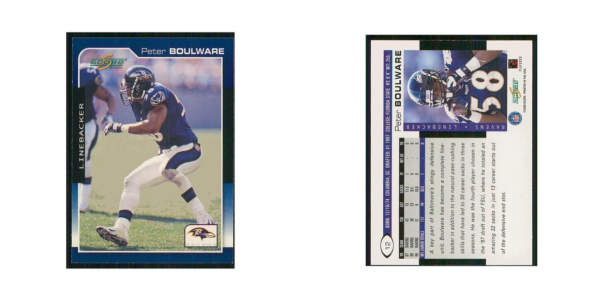 2000 Score Peter Boulware Ravens #12