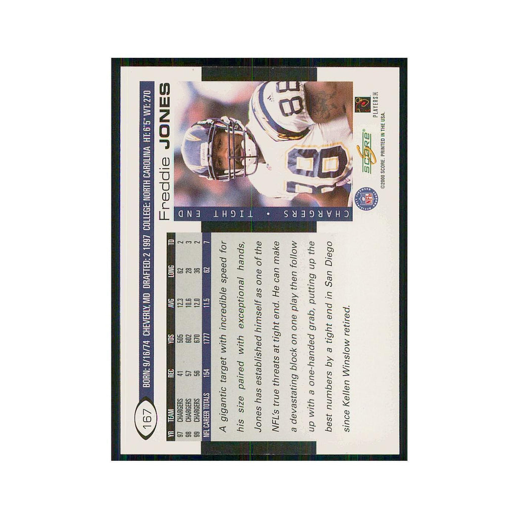 2000 Score Freddie Jones San Diego Chargers #167
