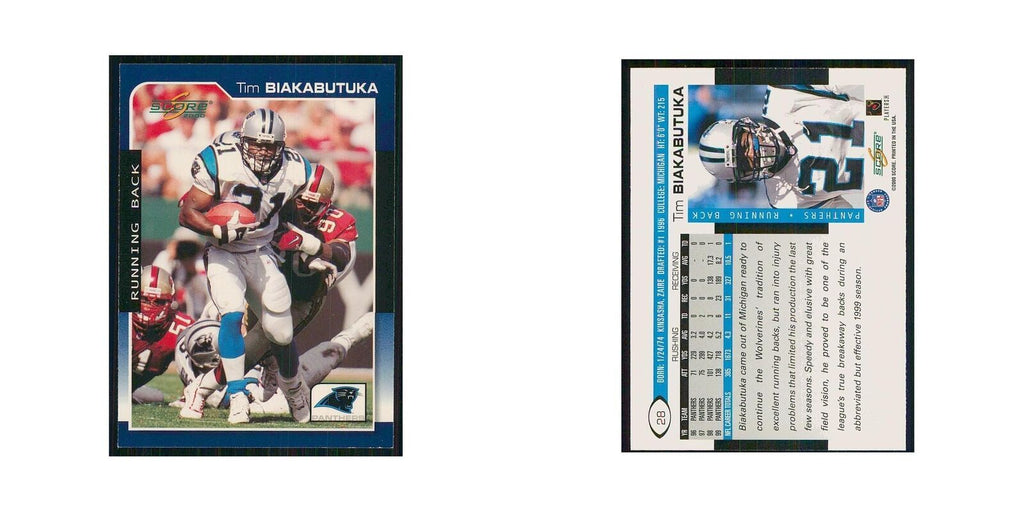 2000 Score Tim Biakabutuka Panthers #28