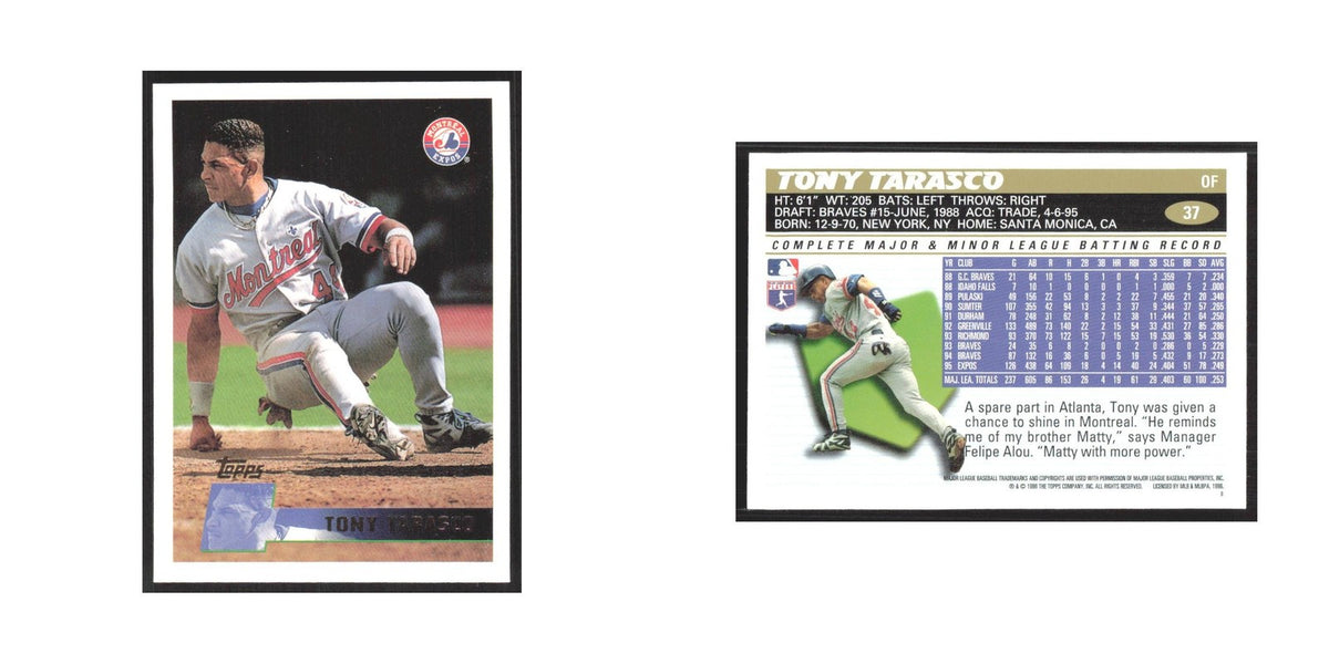 1996 Topps Tony Tarasco Montreal Expos #37