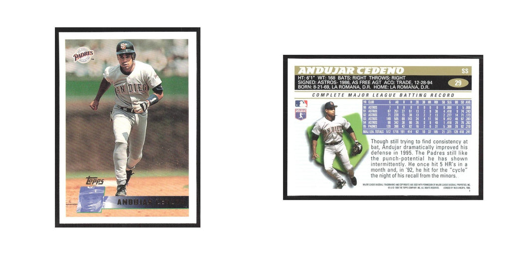 1996 Topps Andujar Cedeno Padres #29