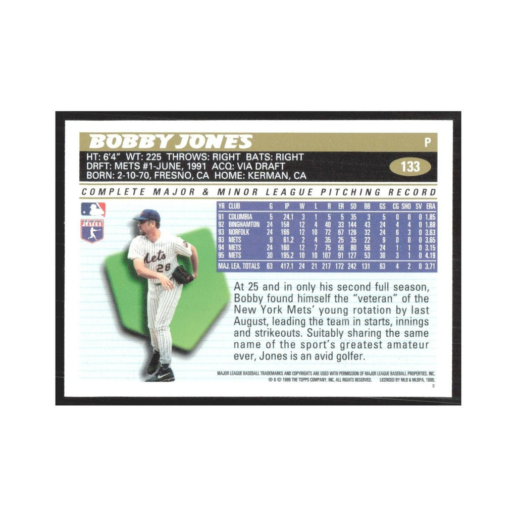 1996 Topps Bobby Jones Mets #133