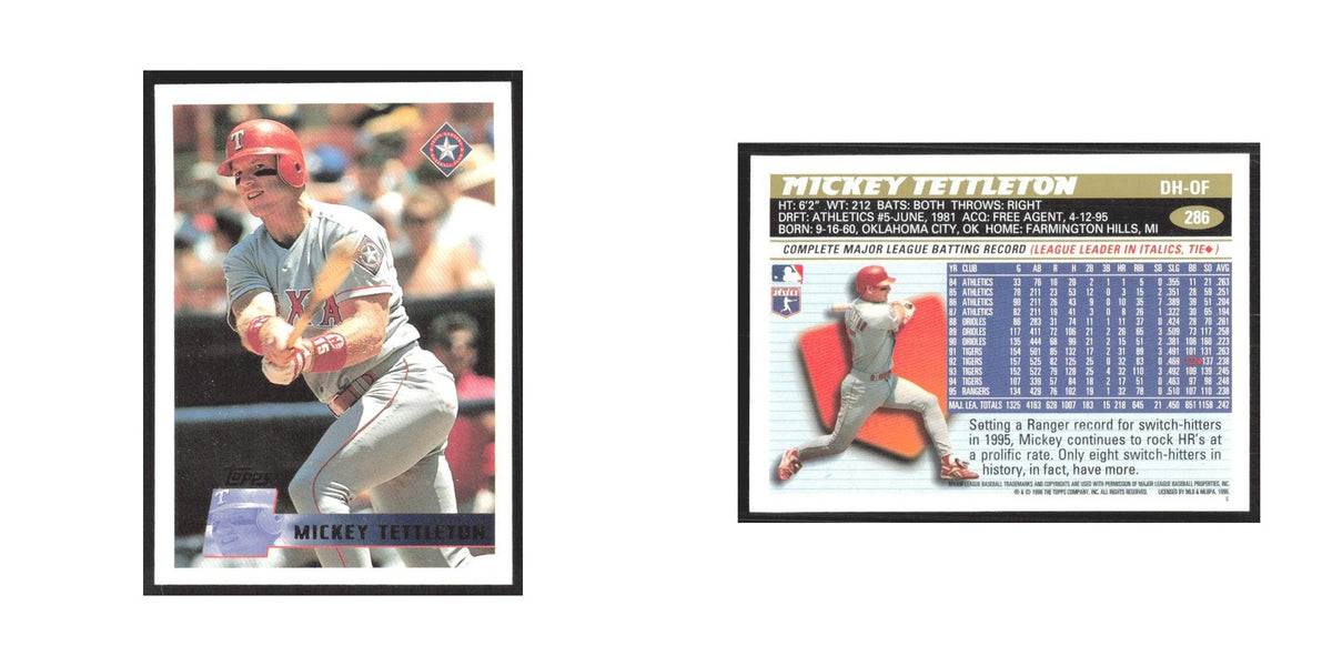 1996 Topps Mickey Tettleton Rangers #286