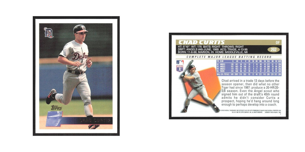 1996 Topps Chad Curtis Tigers #202