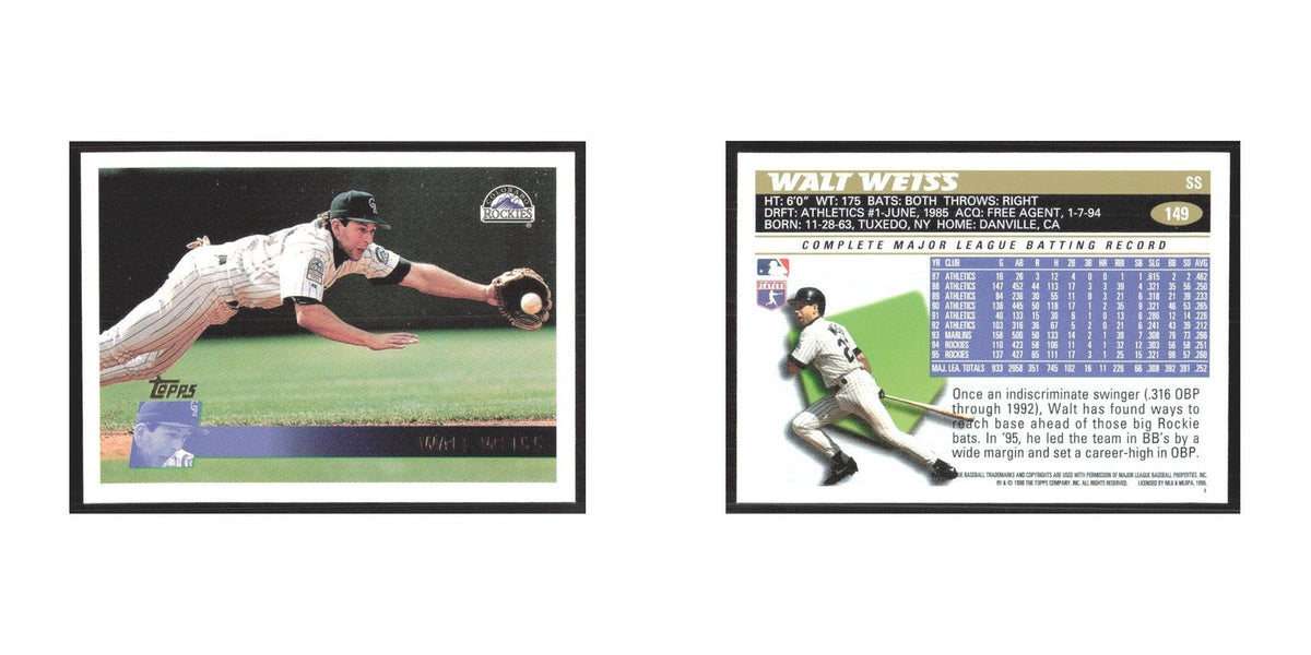 1996 Topps Walt Weiss Rockies #149