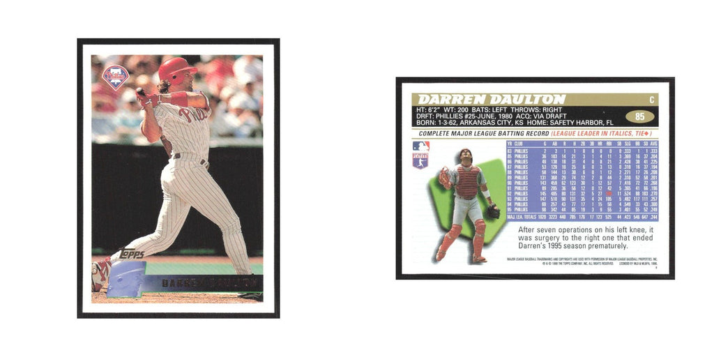 1996 Topps Darren Daulton Phillies #85