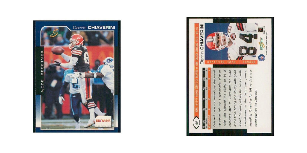 2000 Score Darrin Chiaverini Browns #46