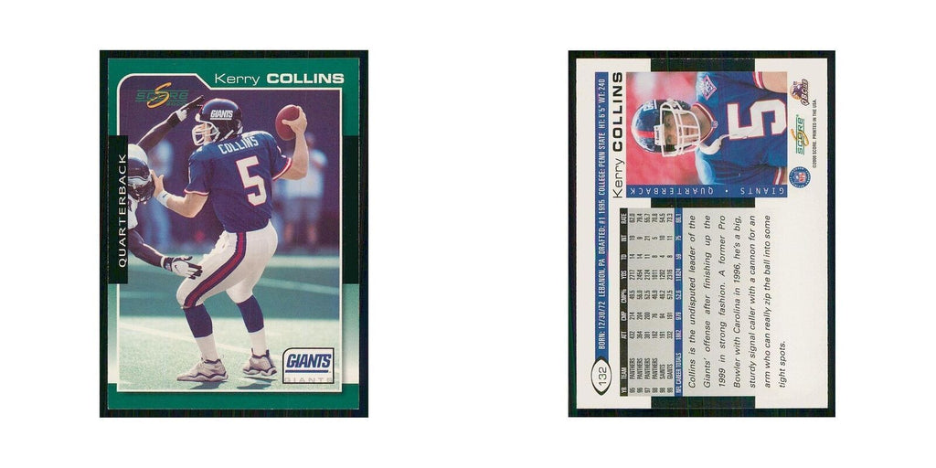 2000 Score Kerry Collins Giants #132