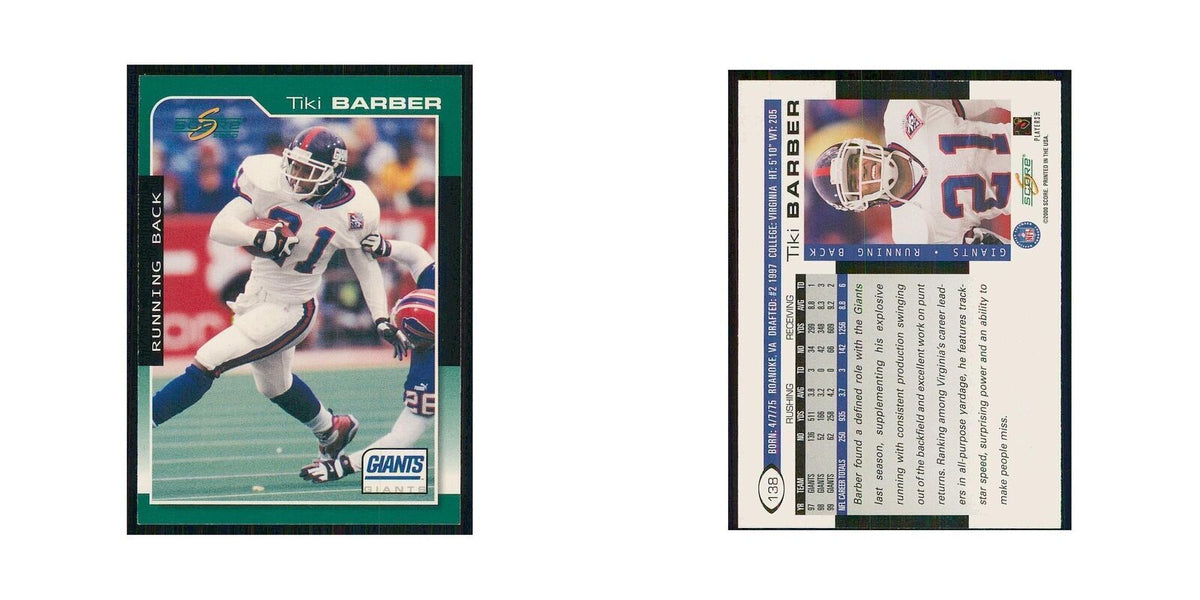 2000 Score Tiki Barber Giants #138
