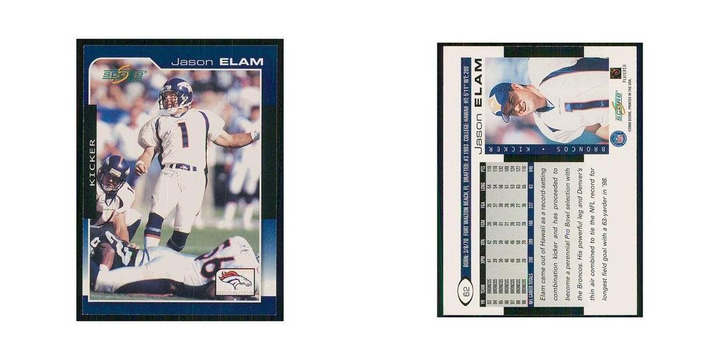 2000 Score Jason Elam Broncos #62