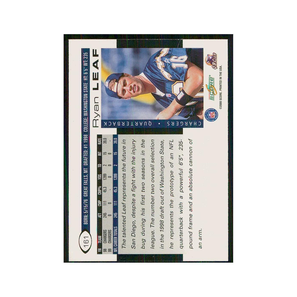 2000 Score Ryan Leaf San Diego Chargers #161