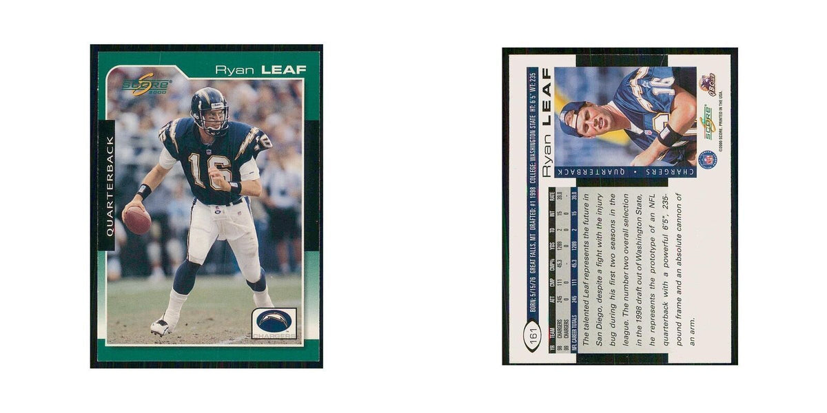 2000 Score Ryan Leaf San Diego Chargers #161