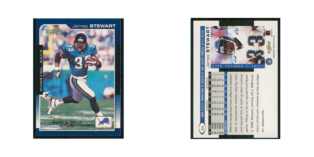2000 Score James Stewart Lions #64