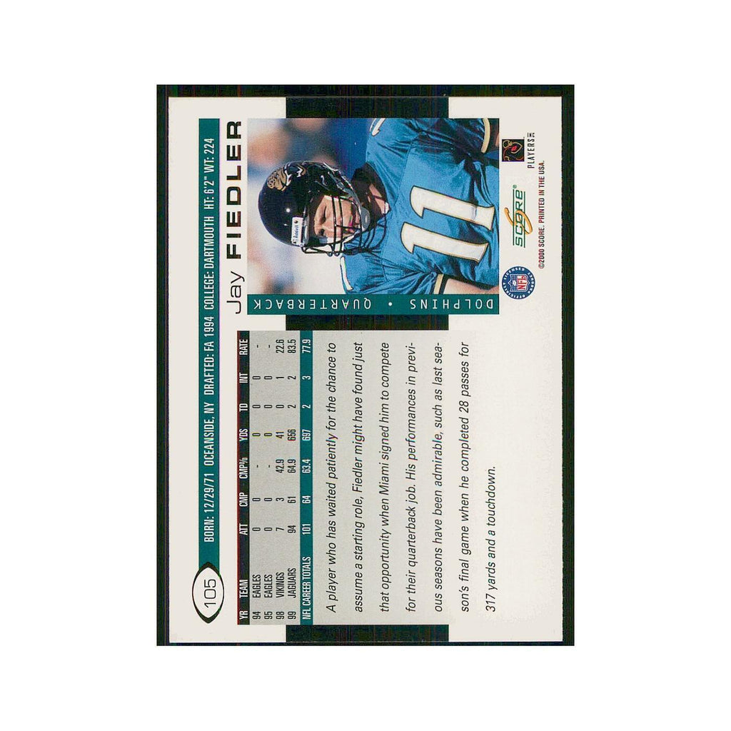 2000 Score Jay Fiedler Dolphins #105