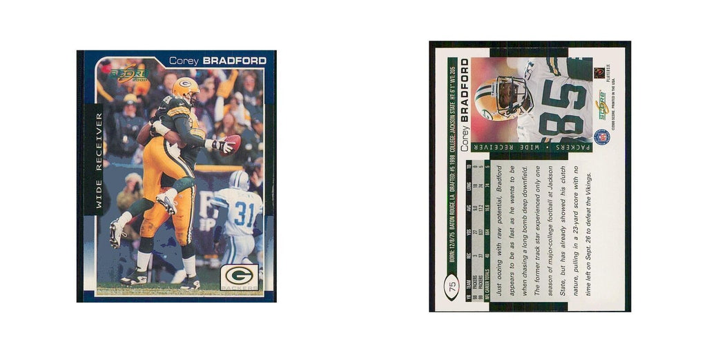 2000 Score Corey Bradford Packers #75