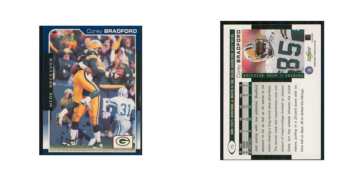 2000 Score Corey Bradford Packers #75