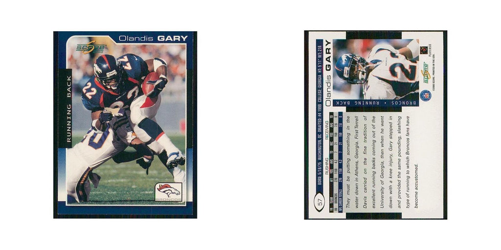 2000 Score Olandis Gary Broncos #57