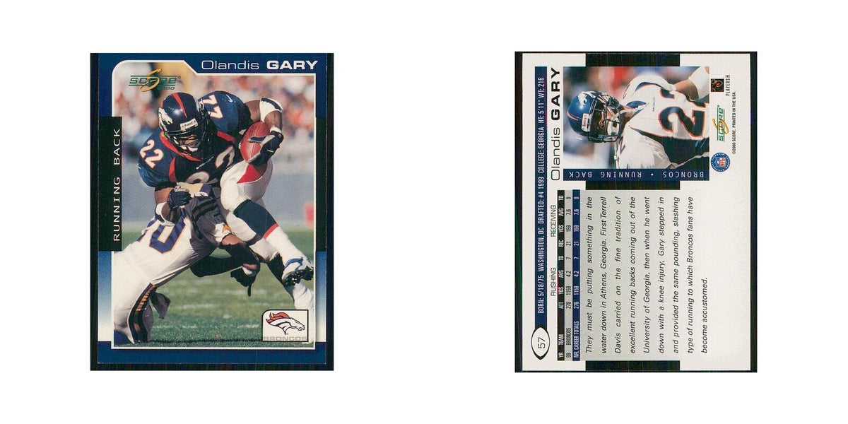 2000 Score Olandis Gary Broncos #57
