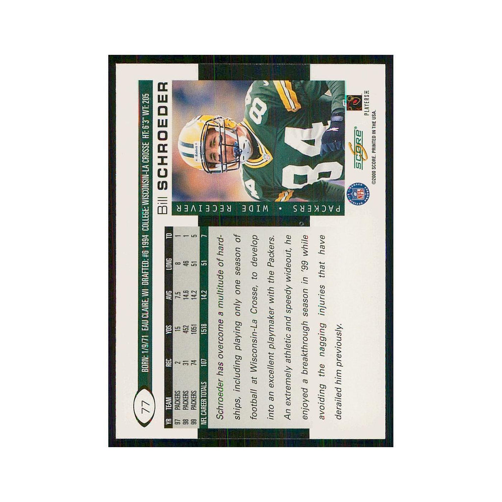 2000 Score Bill Schroeder Packers #77