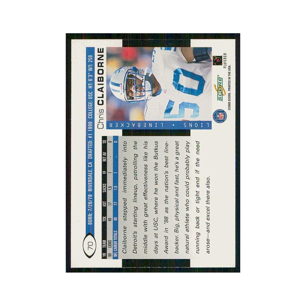 2000 Score Chris Claiborne Lions #70