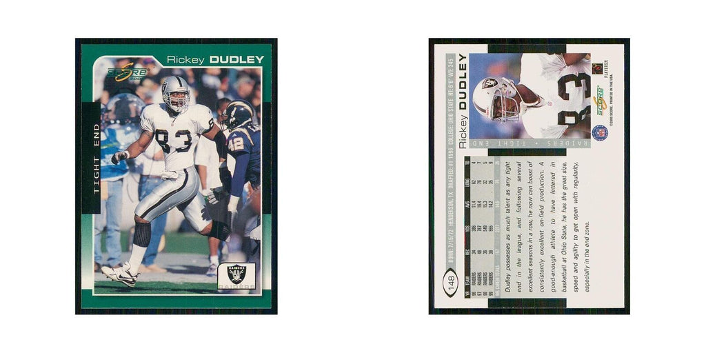 2000 Score Rickey Dudley Raiders #148