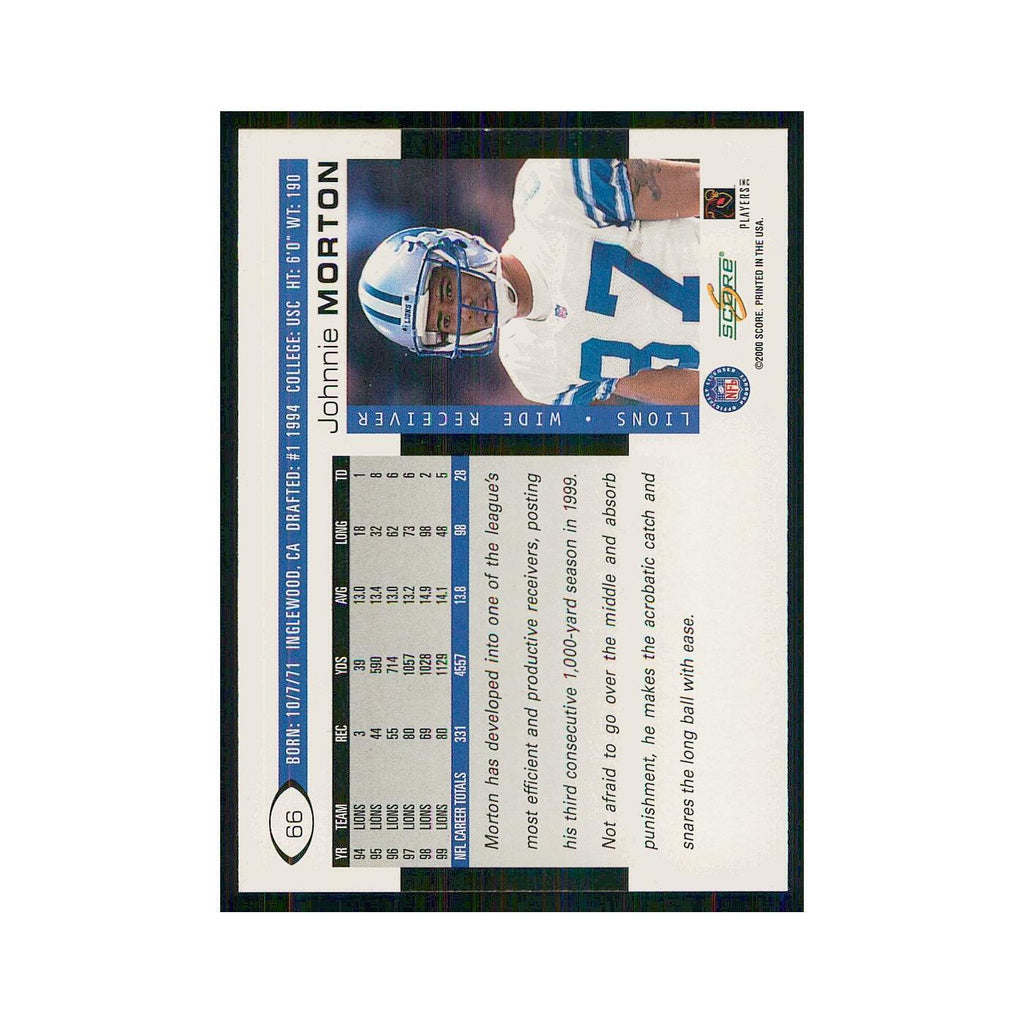 2000 Score Johnnie Morton Lions #66