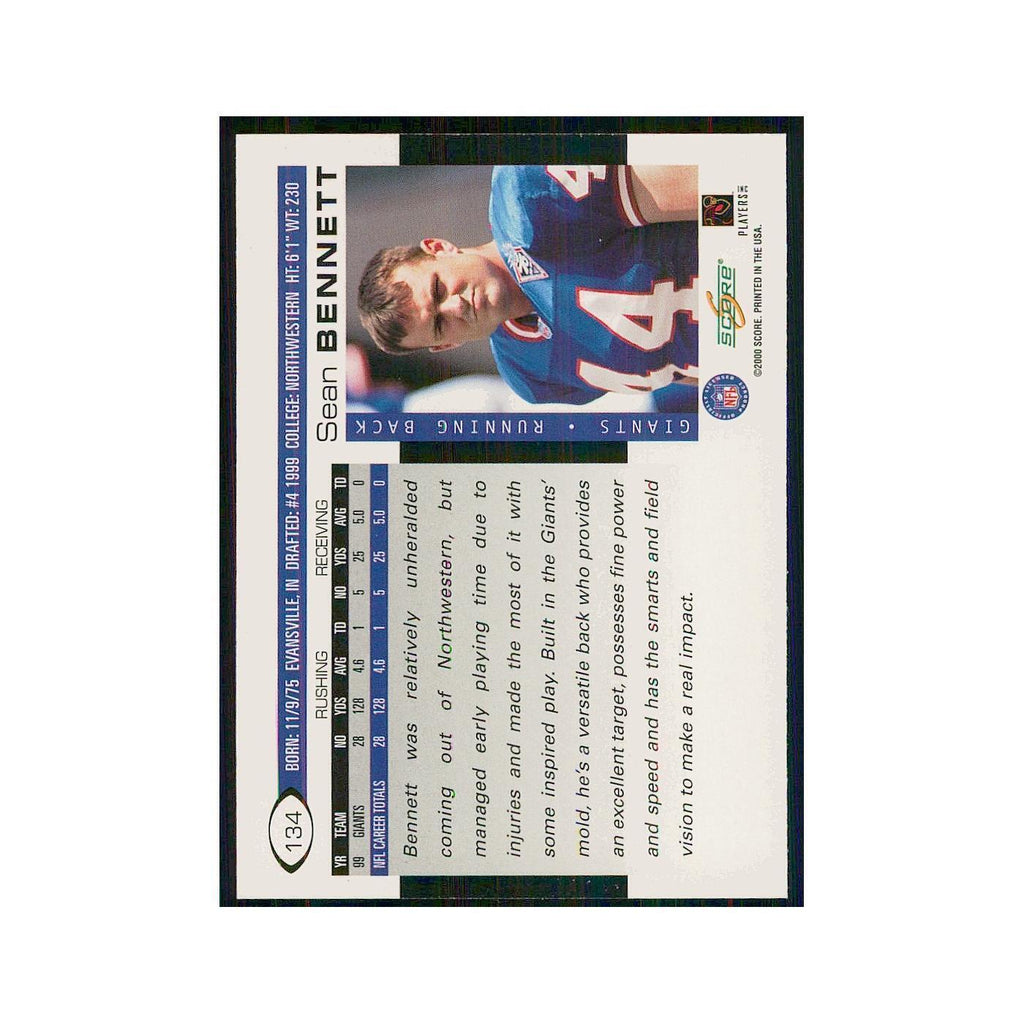 2000 Score Sean Bennett Giants #134