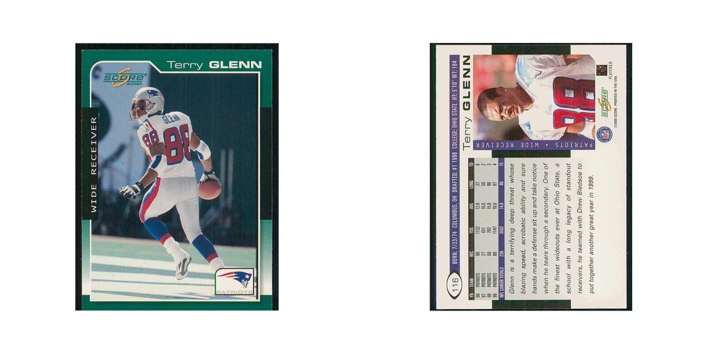 2000 Score Terry Glenn Patriots #116