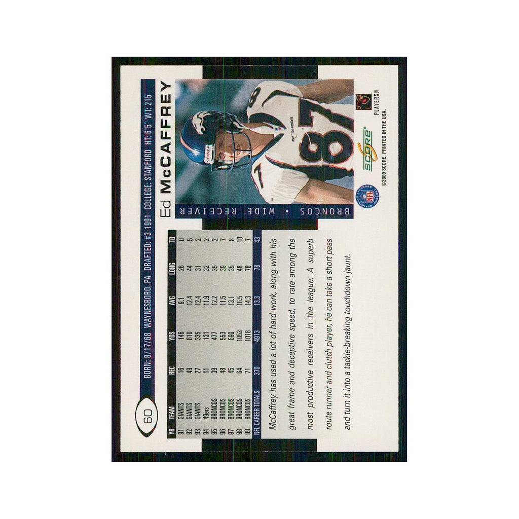 2000 Score Ed McCaffrey Broncos #60