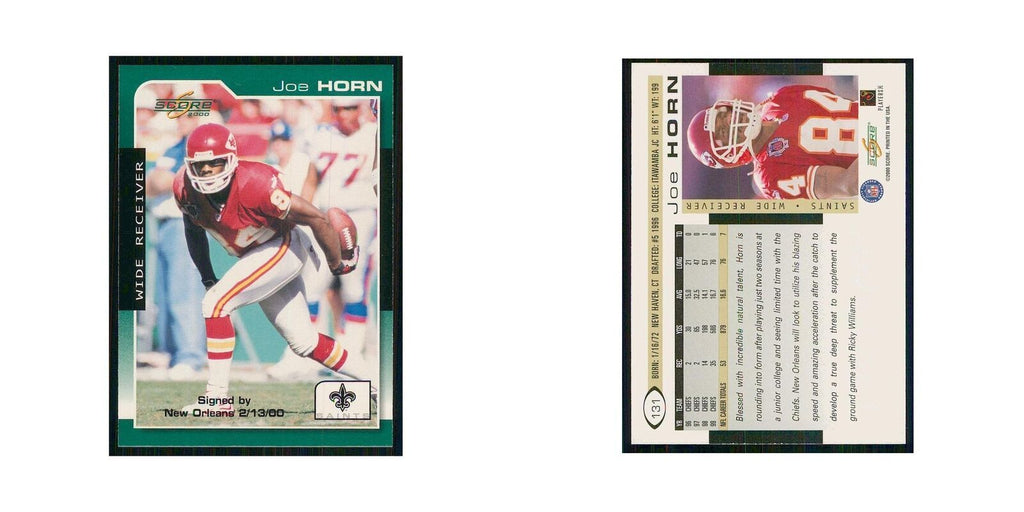 2000 Score Joe Horn Saints #131