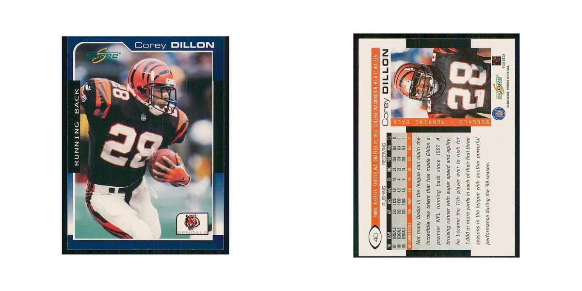 2000 Score Corey Dillon Bengals #40