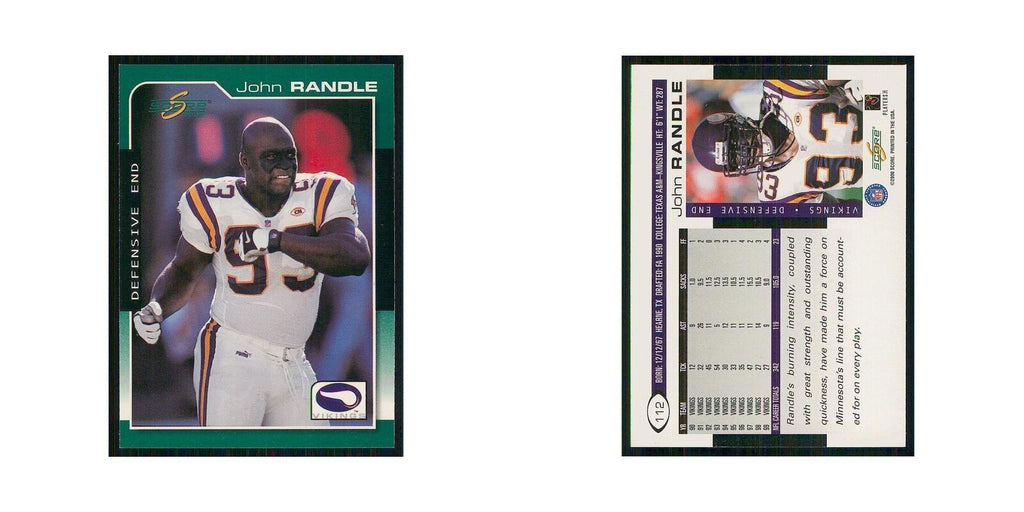 2000 Score John Randle Vikings #112