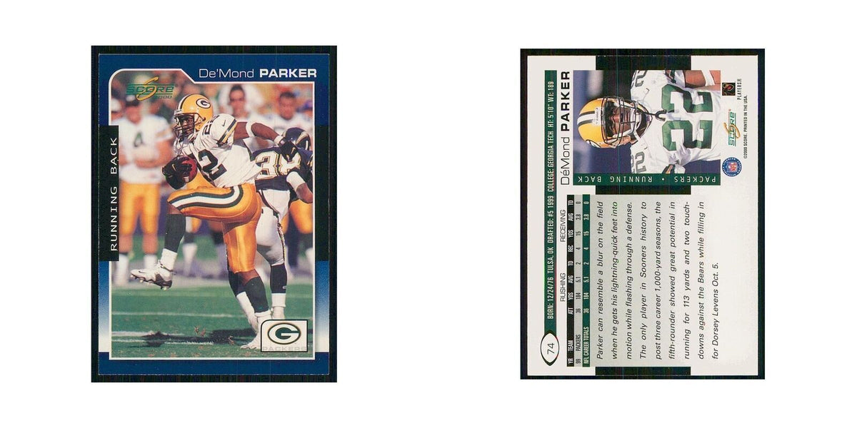2000 Score De'Mond Parker Packers #74