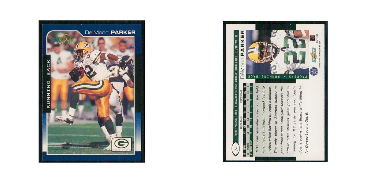 2000 Score De'Mond Parker Packers #74