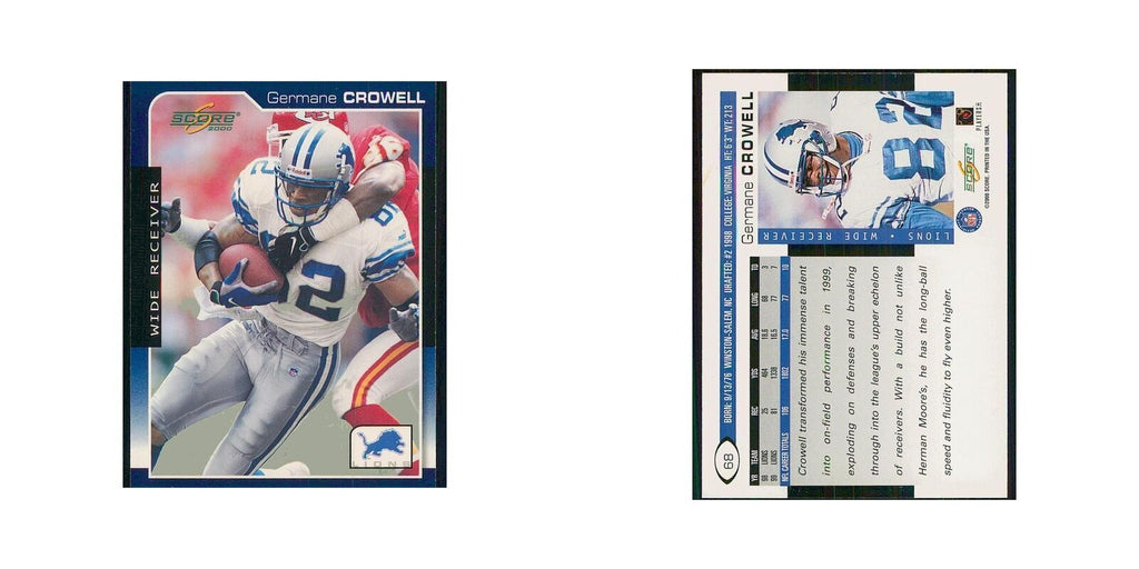 2000 Score Germane Crowell Lions #68