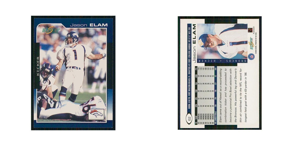 2000 Score Jason Elam Broncos #62