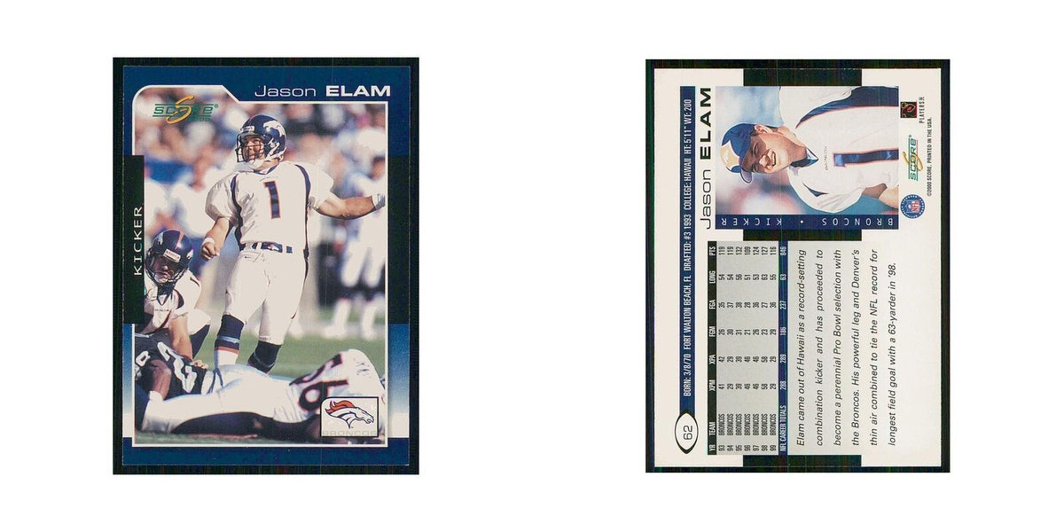 2000 Score Jason Elam Broncos #62