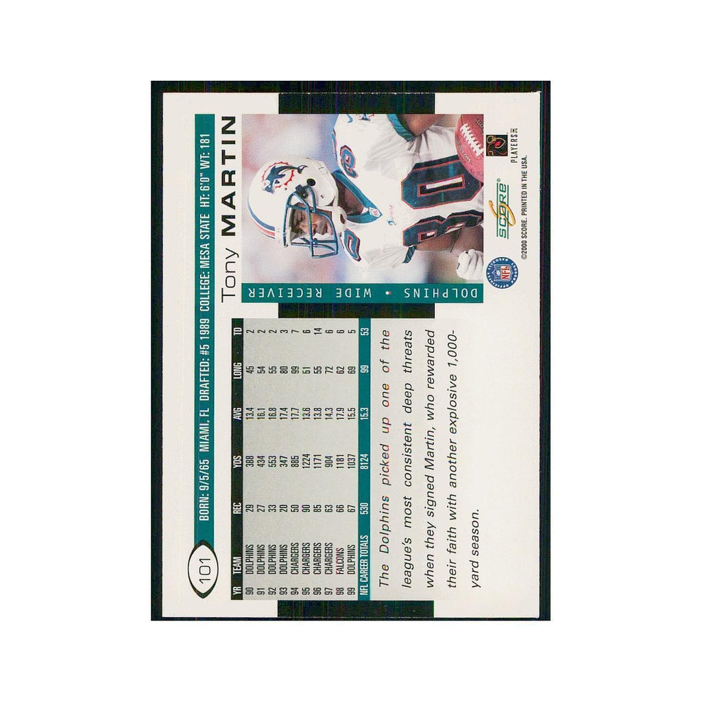 2000 Score Tony Martin Dolphins #101