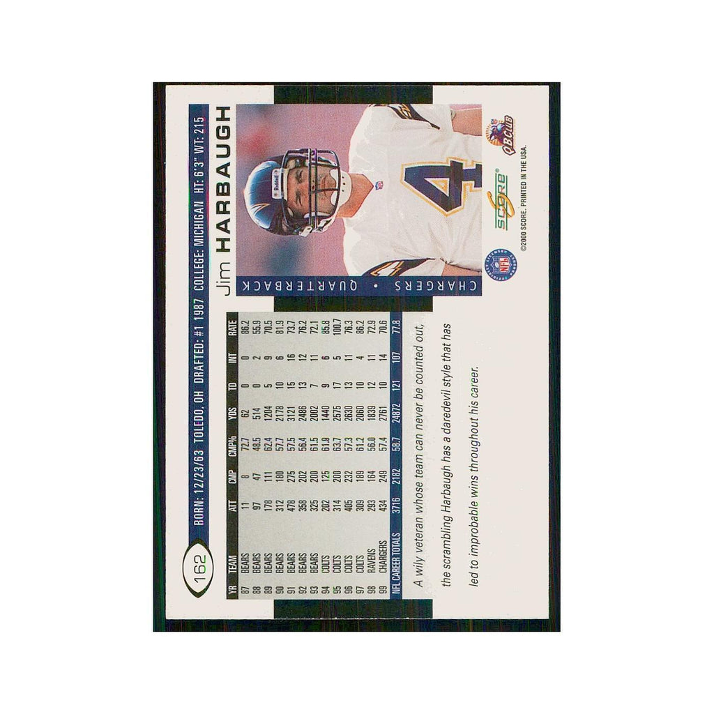 2000 Score Jim Harbaugh San Diego Chargers #162