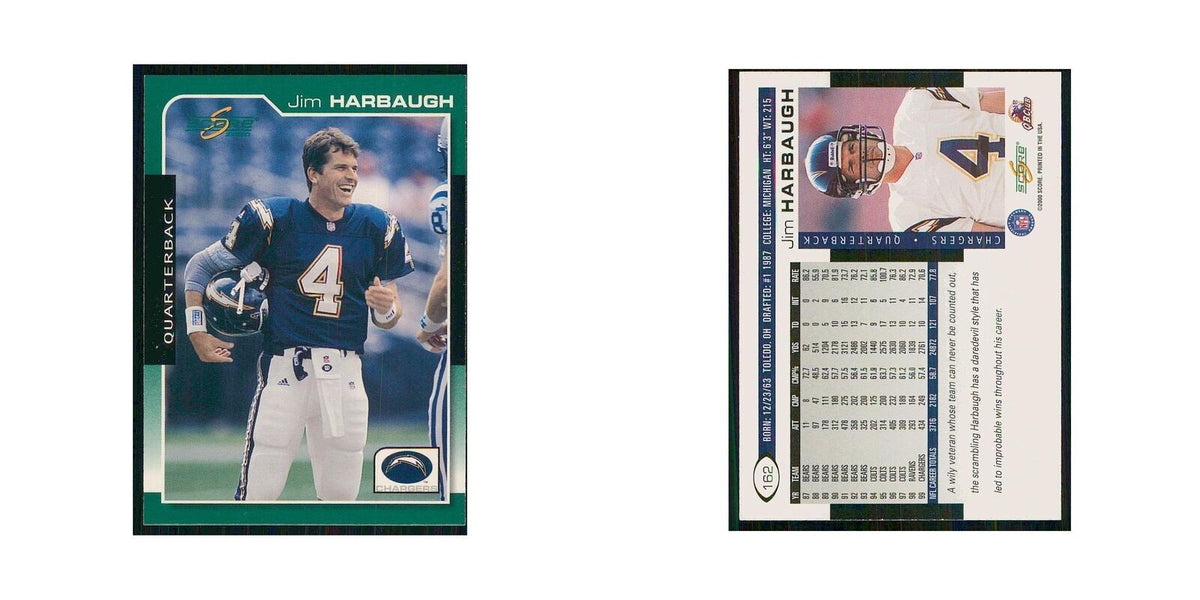 2000 Score Jim Harbaugh San Diego Chargers #162