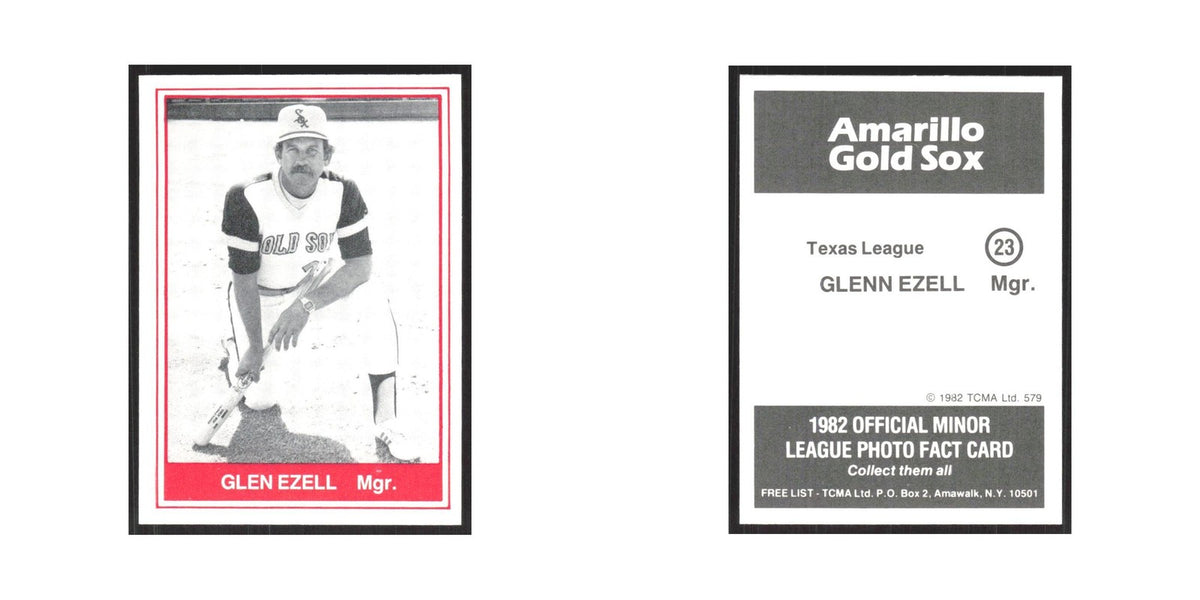 1982 TCMA Minor League Glenn Ezell Amarillo Gold Sox #23