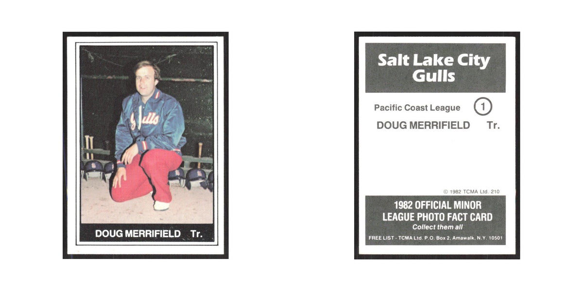 1982 TCMA Minor League Doug Merrifield Salt Lake City Gulls #1