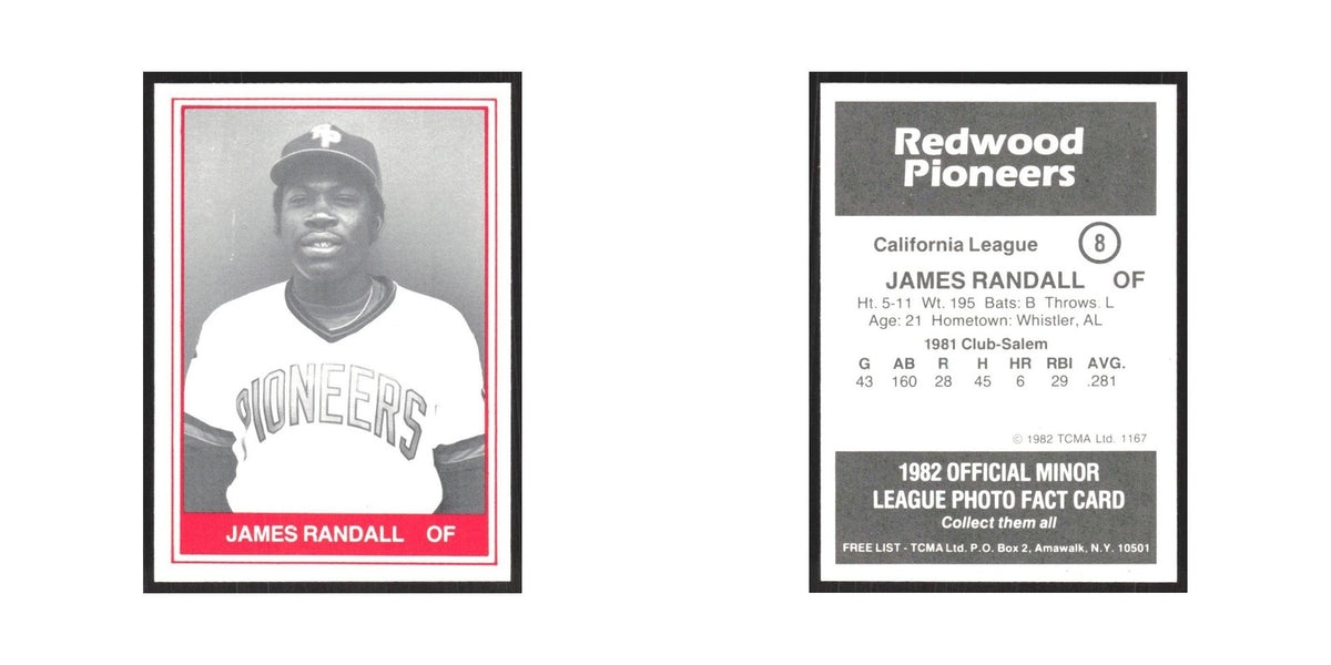 1982 TCMA Minor League James Randall Redwood Pioneers #8