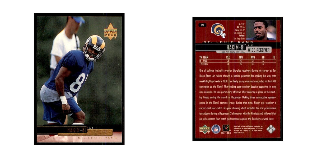 1999 Upper Deck Az Hakim St. Louis Rams #176