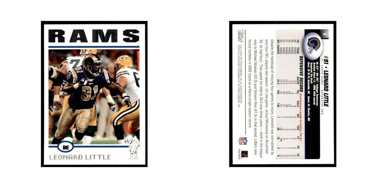 2004 Topps Leonard Little St. Louis Rams #9