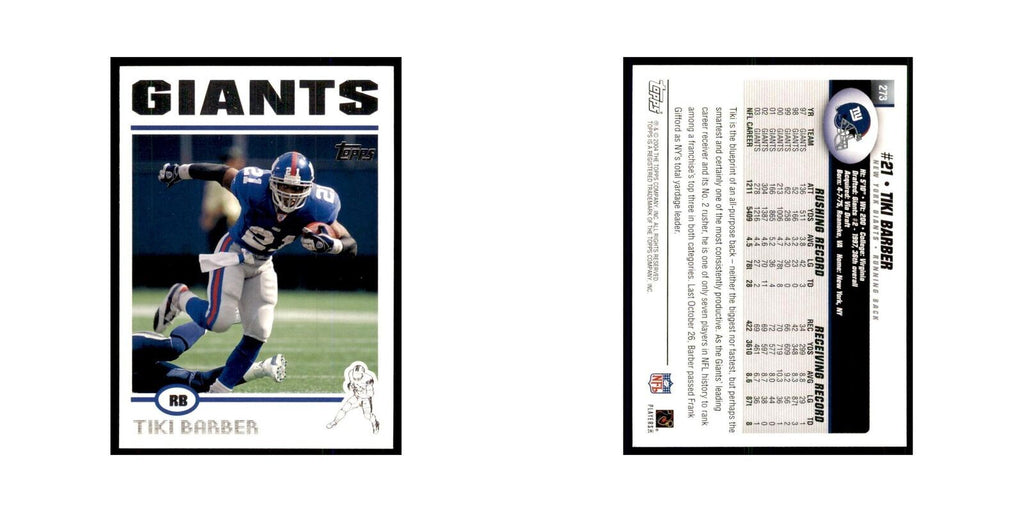 2004 Topps Tiki Barber Giants #273