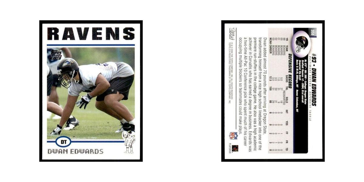 2004 Topps Dwan Edwards RC Ravens #358