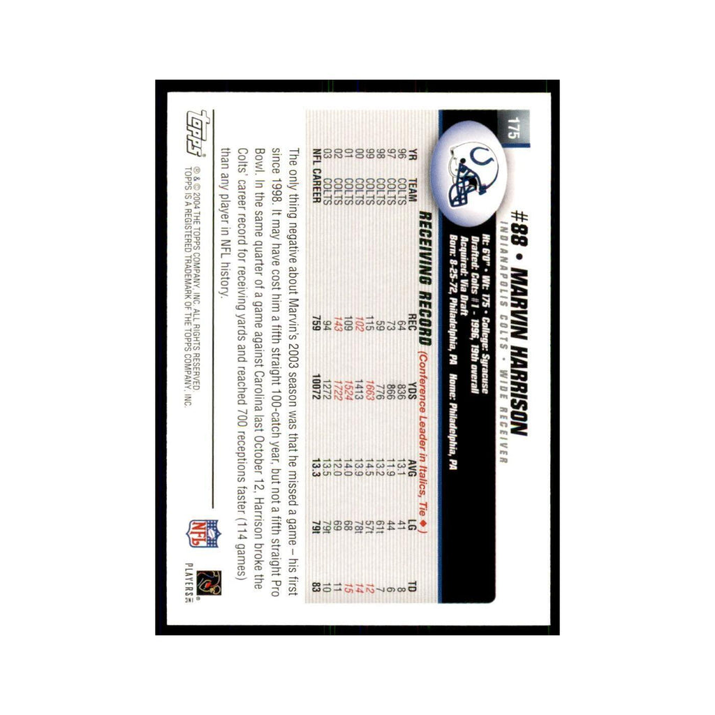 2004 Topps Marvin Harrison Colts #175