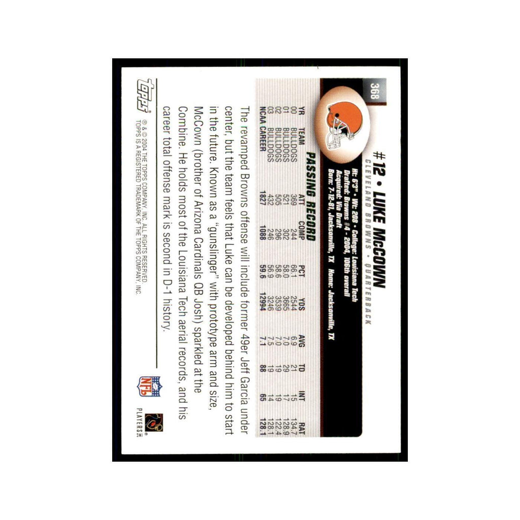 2004 Topps Luke McCown RC Browns #368